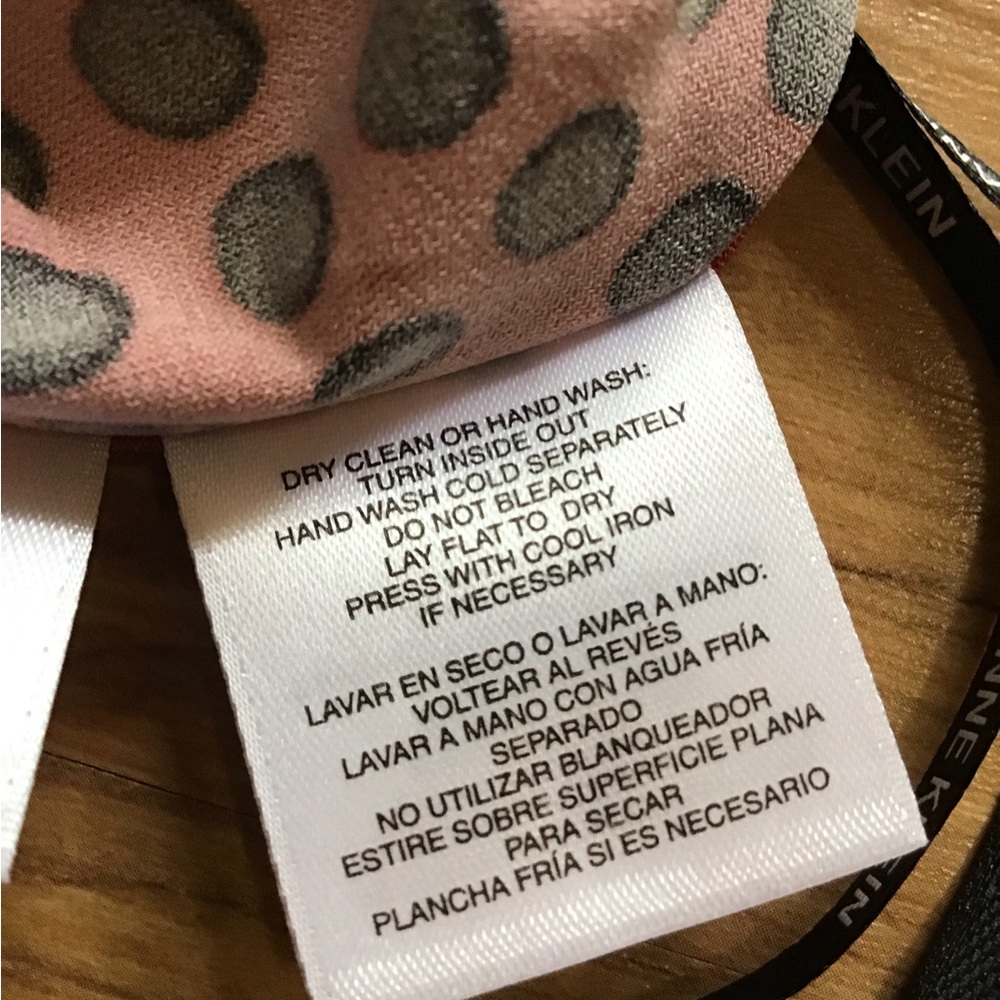 NWOT Anne Klein Classic Faux Wrap Dress Cinnamon & Black Polka Dot - Picture 12 of 14